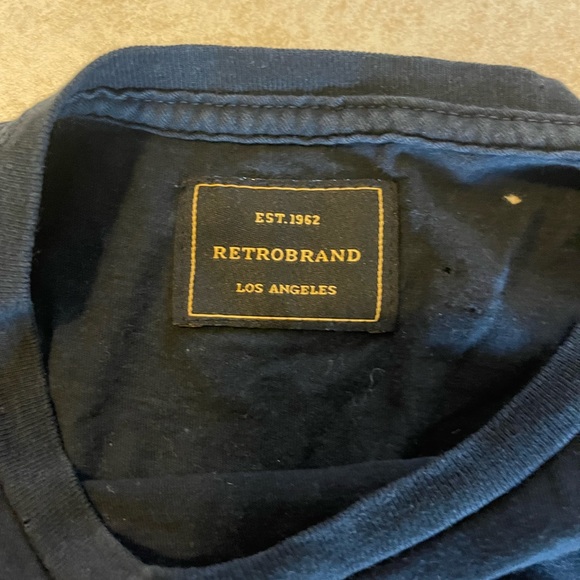 original retro brand charcoal grey pink floyd cropped tee - Picture 4 of 4